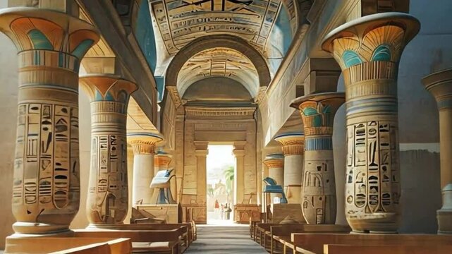 "Karnak Temple Egypt - Golden Light 4K Cinematic Video"