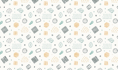 Modern Monochrome Geometric Pattern - Scandinavian Abstract Lines