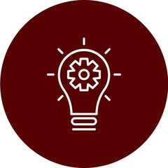 Idea Vector Brown Circle Icon Design