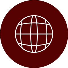 Global Vector Brown Circle Icon Design