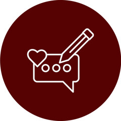 Feedback Vector Brown Circle Icon Design