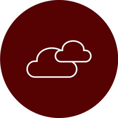Cloud Vector Brown Circle Icon Design