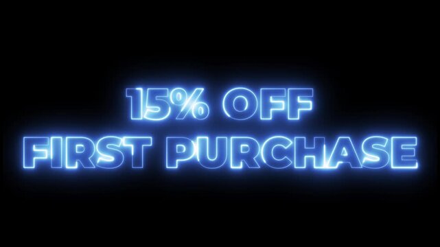 15% OFF Your First Purchase! Neon Sign Discount Offer