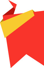 Promotion sale banner. Blank ribbon label sticker vector isolated.