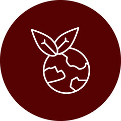 EcoFriendly  Vector Brown Circle Icon Design