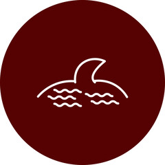 Ocean Waves  Vector Brown Circle Icon Design