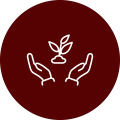 Nature Conservation  Vector Brown Circle Icon Design