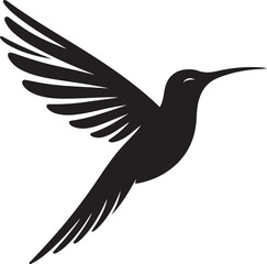 Hummingbird Vector Silhouette Icon