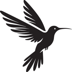 Hummingbird Vector Silhouette Icon