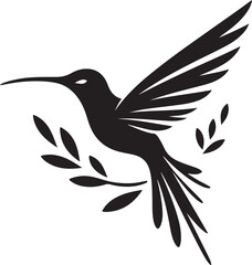 Hummingbird Vector Silhouette Icon