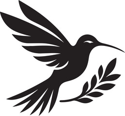 Hummingbird Vector Silhouette Icon
