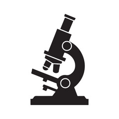 Microscope for scientific research and biology experiments, isolated on white