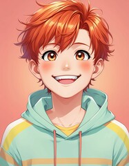 "Peachy Glow and Auburn Smiles"

