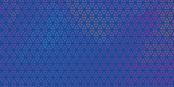 Triangles Halftone Pattern Vector Abstract Geometric Technology Background. Triangular Half Tone Texture. Minimal Style Dynamic Tech Wallpaper simple
