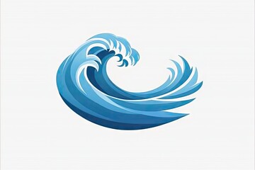 Abstract graphic design of a powerful ocean wave.