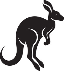 Kangaroo Vector Silhouette Icon
