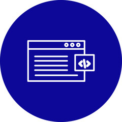 Php Vector Line Blue Circle Icon Design for personal and commercial use