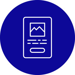 Mockup Design Vector Line Blue Circle Icon Design for personal and commercial use