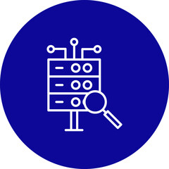 Naklejka premium Big Data Vector Line Blue Circle Icon Design for personal and commercial use