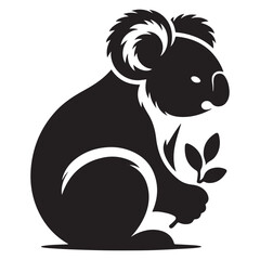 Koala Vector Silhouette Icon