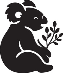 Koala Vector Silhouette Icon