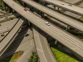 Fototapeta premium Highway interchange from above 4