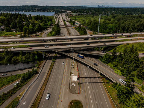 Seattle&rsquo;s Interstate 405 and 90 Crossroads Captured 5