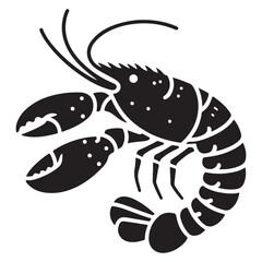 Lobster Vector Silhouette Icon