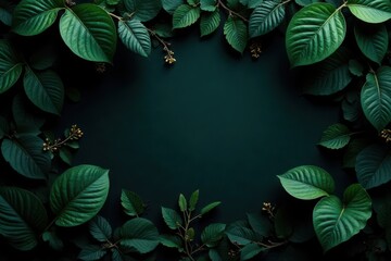 Intricate dark foliage, lush exotic leaves, moody tones, plant, vibrant, deep