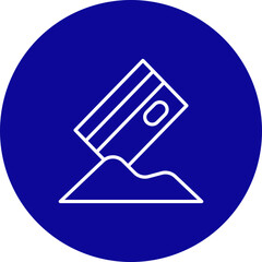 Cocaine Vector Line Blue Circle Icon Design