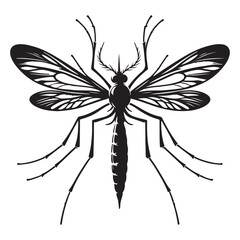 Mosquito Vector Silhouette Icon