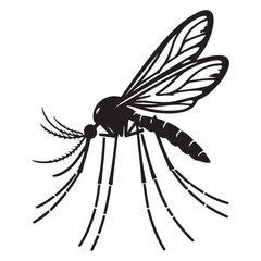 Mosquito Vector Silhouette Icon