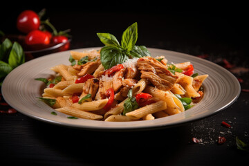 Chicken and vegetable penne pasta