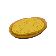 Martabak manis realistic vector illustration, a popular Indonesian whole sweet pancake, ideal for food icons, menu design, and culinary visuals.