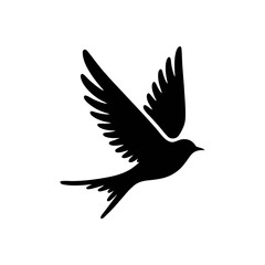silhouette of a bird in flight