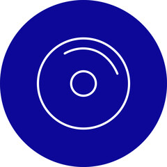 CD Vector Line Blue Circle Icon Design