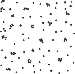 Gas particles and individual molecular clusters of several pieces fly against a white background.