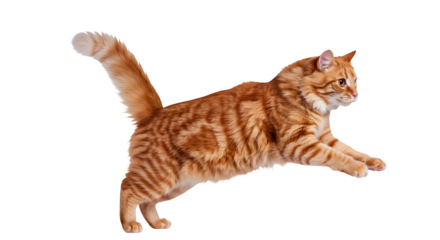 jumping cat isolated on transparent background
