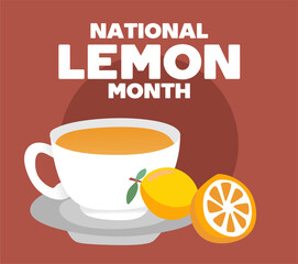 national lemon month with delicious lemons