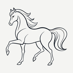 Horse Line Art Vector