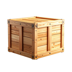 3D icon of a Wooden Cargo Crate Realistic Stylized Shipping Box Icon