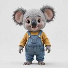 Lindo bebé koala con overol