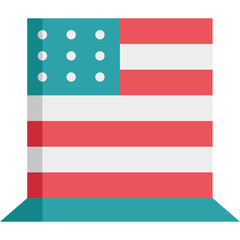 Obraz premium Flat Design Vector of Patriotic USA Hat Icon