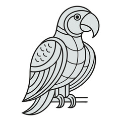 Parrot Line Art Vector