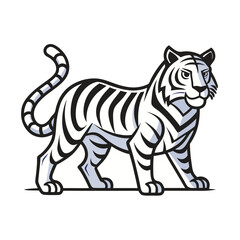 Tiger Line Art Vector