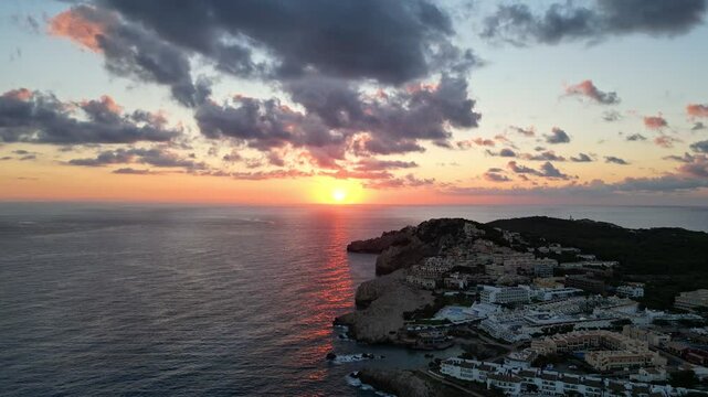 Sunrise seen from Cala Agulla, Mallorca, Spain