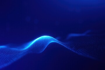 Abstract Blue Waves Design with Gradient Lines and Futuristic Motion