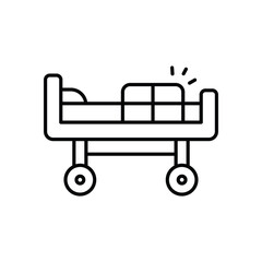 Patient Bed vector icon