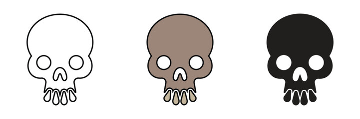 Skull design icon on white background. Skull illustration icon