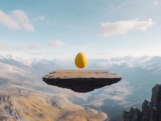 Golden Egg Mountaintop Surreal.